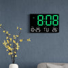 Large Display Led Digital Clock 5 Modes Brightness Adjustable Temperature Mute Electronic Clock(Western Red Double Color)