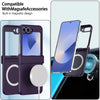 For Samsung Galaxy Z Flip5 Hinge MagSafe PC Full Coverage Phone Case(Deep Purple)