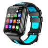 W5 1.54 inch Full-fit Screen Dual Cameras Smart Phone Watch, Support SIM Card / GPS Tracking / Real-time Trajectory / Temperature Monitoring, 1GB+16GB(Black Blue)