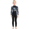 DIVE & SAIL Children Sun Protection Long Sleeve Quick Dry Diving Suit, Size: L(Girls Black)