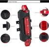 AQY-093 Detachable USB Rechargeable LED Bike Taillight(Red)