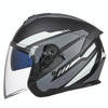 GXT Electric Vehicle Four Seasons Sun Protection & Windshield Double Lens Helmet, Size: XL(Matt Black Gray)