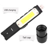 XPG+COB Red White Light USB Rechargeable Folding Strong Light Flashlight, Style: 3189B Small With Headlight Belt