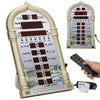 LCD Display Muslim AZAN Clock Prayer Church Alarm Clock, EU Plug(Gold)