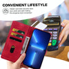 For iPhone XS Max Lace Floral Embossed Magnetic Buckle Leather Phone Case(Red)
