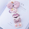 Bowknot Hairpin Sequins Love Hairpin Combo Set Children Hair Accessories Set(Pink)