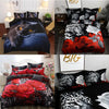 3D Jacquard Weave Bedding Cover + Pillow Case, Size:CN Queen Size(Big Red Rose)