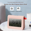 ZKLiLi Lazy Snooze Applet Alarm Clock Bedside Bluetooth Multifunctional Silent Digital Alarm Clock(Pink)
