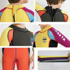 DIVE&SAIL WS-18816 Children Diving Suit One-piece Long-sleeved Swimsuit Sunscreen Hot Spring Surfing Suit, Size:M(Orange Red Green Sleeves)