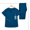 Men Grooming Pet Dental Work Clothes Short-Sleeved Top + Pants Set, Size: XXL(Peacock Blue)