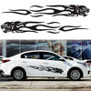 2 PCS/Set D-815 Flame Lion Pattern Car Modified Decorative Sticker(Black)