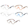 Diamond Studded Cat Eye Presbyopic Glasses Half-frame Fish-filament Glasses Unisex, Degree: +100(Gray Purple)