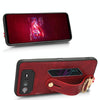 For Asus ROG Phone 6 / ROG6 Wristband Leather Back Phone Case(Red)