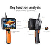T27 5 inch IPS Color Screen 7.9mm Dual Camera Handheld Hard Cable HD Industrial Endoscope, Length:2m(Orange Black)