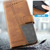 For Samsung Galaxy A36 TTUDRCH Embossed Line Splicing Leather Phone Case(Brown)