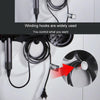 Wall Mounted Hair Dryer Holder Hole-Free Bathroom Space Aluminum Multifunctional Shelf, Style: Small With 2 Loops Black