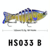 PROBEROS HS033 10cm 15.61g Knotty Lure Fish Bait Plastic Hard Bait(B)