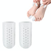 1pair Breathable Perforated Toe Protectors Anti Wear Sleeves, Size: M(White)