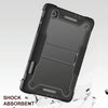 For Samsung Galaxy Tab S6 Lite Silicone + PC Shockproof Protective Case with Holder(Black)