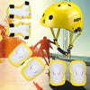 AIDY 7 In 1 Children Roller Skating Sports Protective Gear Set(Bright Yellow)