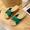 999 Ladies Wedge Platform Slippers, Size: 37(Green)