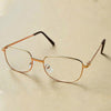 Full Metal Frame Resin Lenses Presbyopic Glasses Reading Glasses +4.00D(Gold)