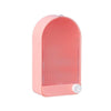 Home Bathroom Wall Mounted Drain Soap Dish With Lid(Pink White)