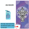 Home Yoga Towel Printing Portable Non-Slip Yoga Blanket, Colour: Elephant  Large