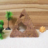 Aquarium Resin Pyramid Fish Shrimp Hiding Cave Ornament 7.5x8.5cm