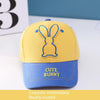C0477 Cartoon Long-Eared Rabbit Pattern Baby Baseball Hat Children Peaked Cap, Size: 50cm Adjustable(Rice Top Orange Brim)