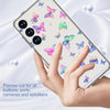 For Samsung Galaxy S25 5G IMD Double Piece Simple Fresh Shockproof Phone Case(Laser Butterfly)