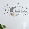 32pcs /Set Acrylic SweetDream Mirror Stereo Wall Stickers Home Decoration Soft Mirror(Silver)