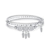 Women Closed Solid Three Rings Bracelet, Size: Z103 56mm