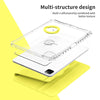 For iPad Air 13 2024 / Pro 12.9 2022 360 Rotation Detachable Clear Acrylic Leather Tablet Case(Yellow)