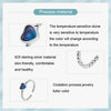 S925 Twist Heart Shape Temperature Stone Color Changing Ring