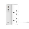 LDNIO SC4396 70W Desktop Multi-function GaN Desktop Charger 2AC, 1U, 2C with 1 Socket, Plug:UK Plug(White)