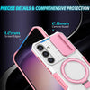 For Samsung Galaxy S24 FE 5G Sliding Camshield MagSafe Holder TPU Hybrid PC Phone Case(Pink White)