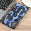 For Samsung Galaxy A16 5G / 4G Camouflage Armor Kickstand TPU Hybrid PC Magnetic Phone Case(Dark Blue)