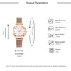 Ladies Magnet Buckle Watch Casual Flower Dial Watch Alloy Mesh Quartz Watch(Gold White)