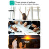 Modern 3D LED Sound Control Colorful Digital Alarm Clock Adjust Brightness Electronic Wall Glowing Hanging Clock with Remote Control(White)
