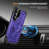 For Samsung Galaxy S23+ 5G Lens Holder MagSafe Phone Case(Purple)