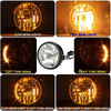 Motorcycle 7 Inch LED Headlight Angel Ring With Steering Function(No Bracket)