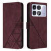 For Redmi K70 Ultra 5G Global Crossbody 3D Embossed Flip Leather Phone Case(Wine Red)