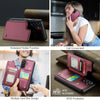 For Samsung Galaxy A56 CaseMe C22 Card Slots Holder RFID Anti-theft Phone Case(Red)