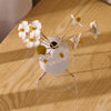 Mini Acrylic Round Desktop Plant Flower Pot Stand