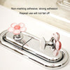 Cute Flower Toilet Pusher Nail Art Special Bathroom Flush Switch Button(Blue)