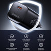 JOYROOM TCF07 30W USB-C / Type-C Fast Charger, Plug:EU Plug(Black)