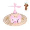 Pet Straw Dragonfly Hat with Windmill - Cat & Dog Costume (M)