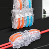 10 PCS Multi-Function Branch Wire Butt Copper Wire Quick Connection Terminal, Model: F15 Blue Handle One in Five Out