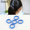 20pcs / Pack Girls Kids Rubber Bands Ponytail Holder Elastic Hair Bands(Blue)
